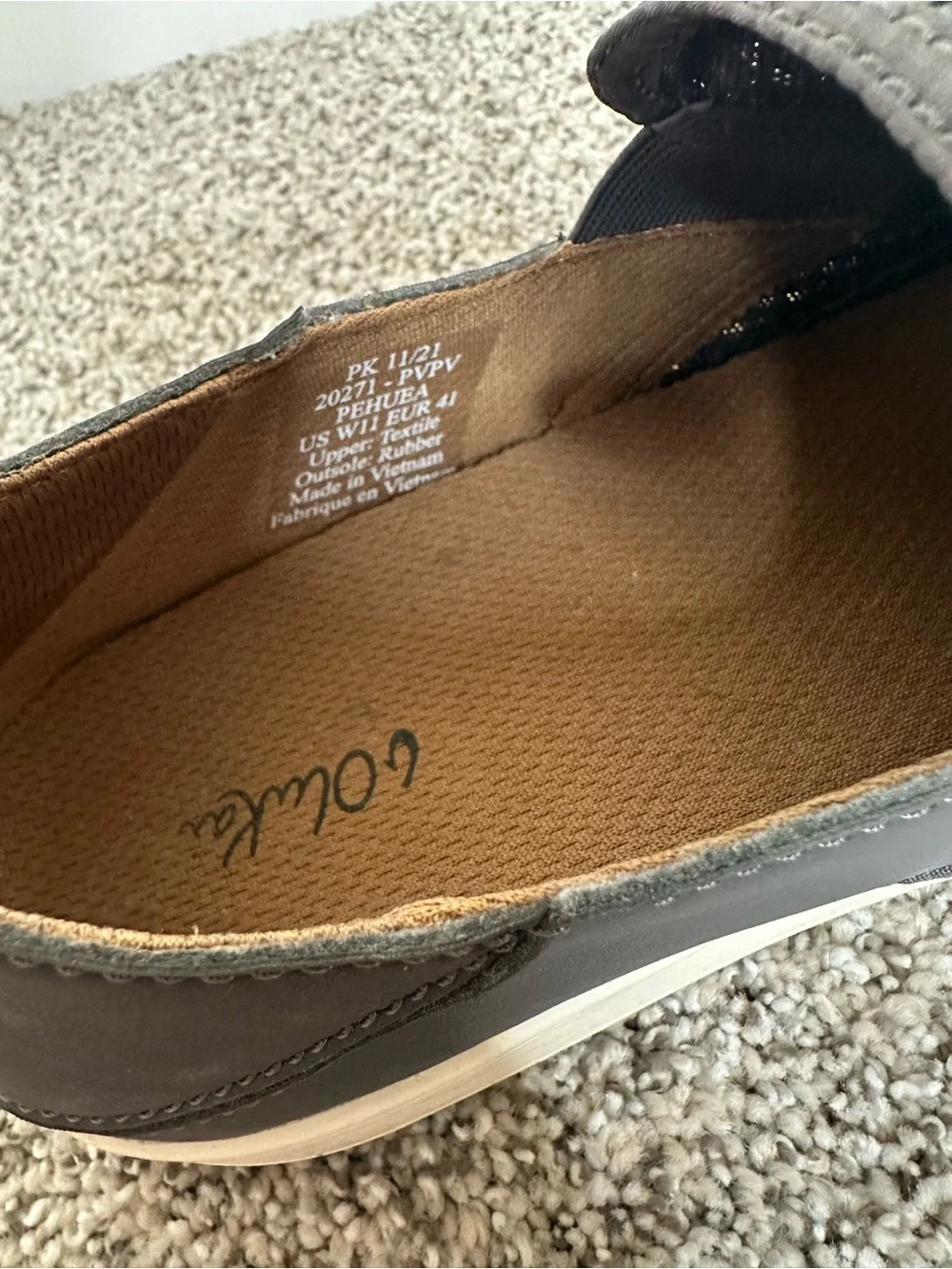 OluKai Women’s Slip-On Sneakers in Charcoal with White Sole